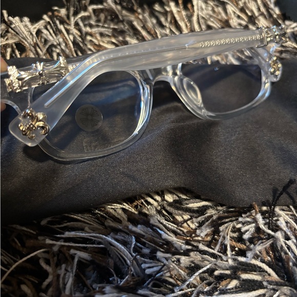 Chrome Hearts Vagillionaire Glasses Transparent S Frame (Lens Anti Blue) - Picture 4 of 4